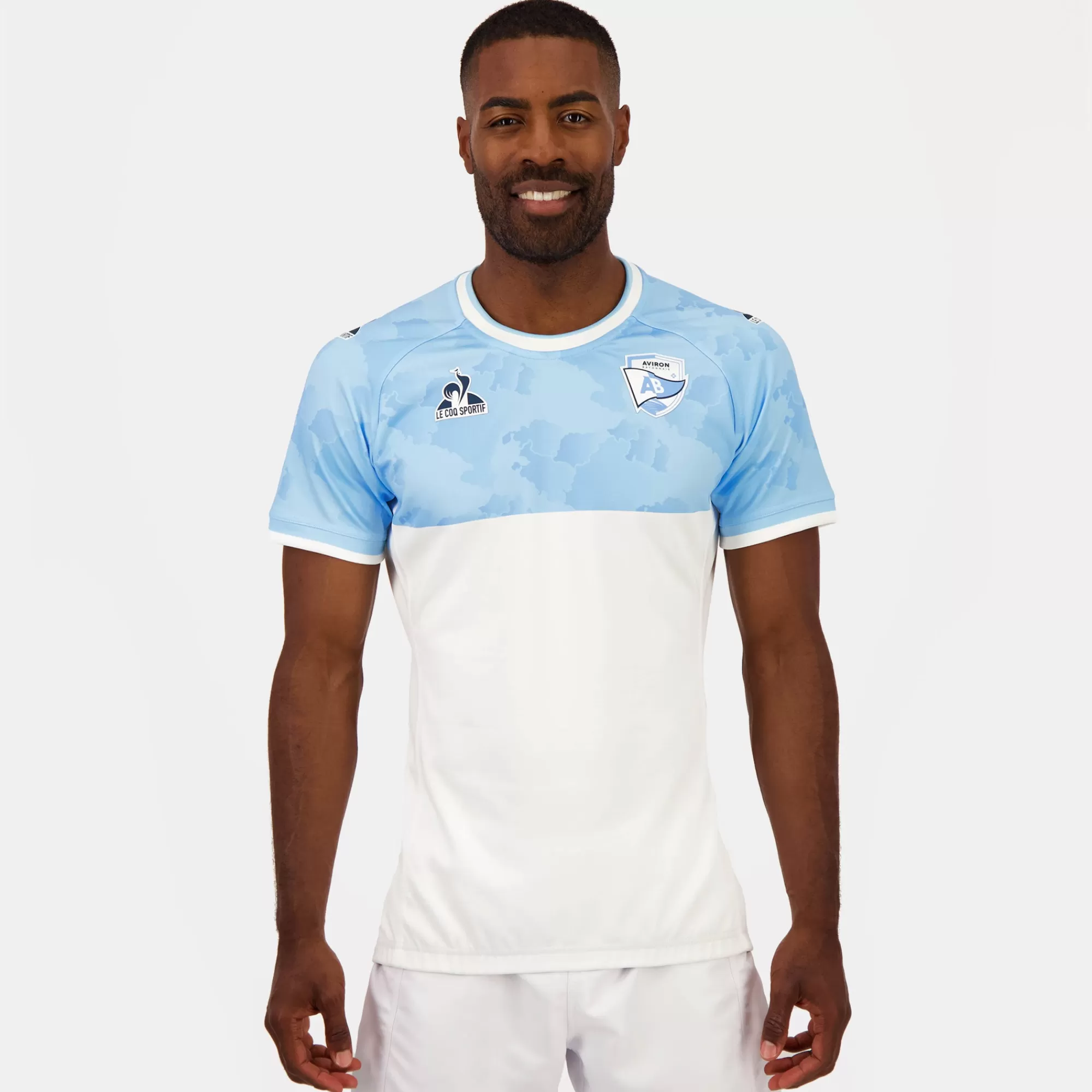 Homme Le Coq Sportif T-shirts Et Hauts | Rugby>Aviron Bayonnais - tenue de matchMaillot pro Home officiel Aviron Bayonnais