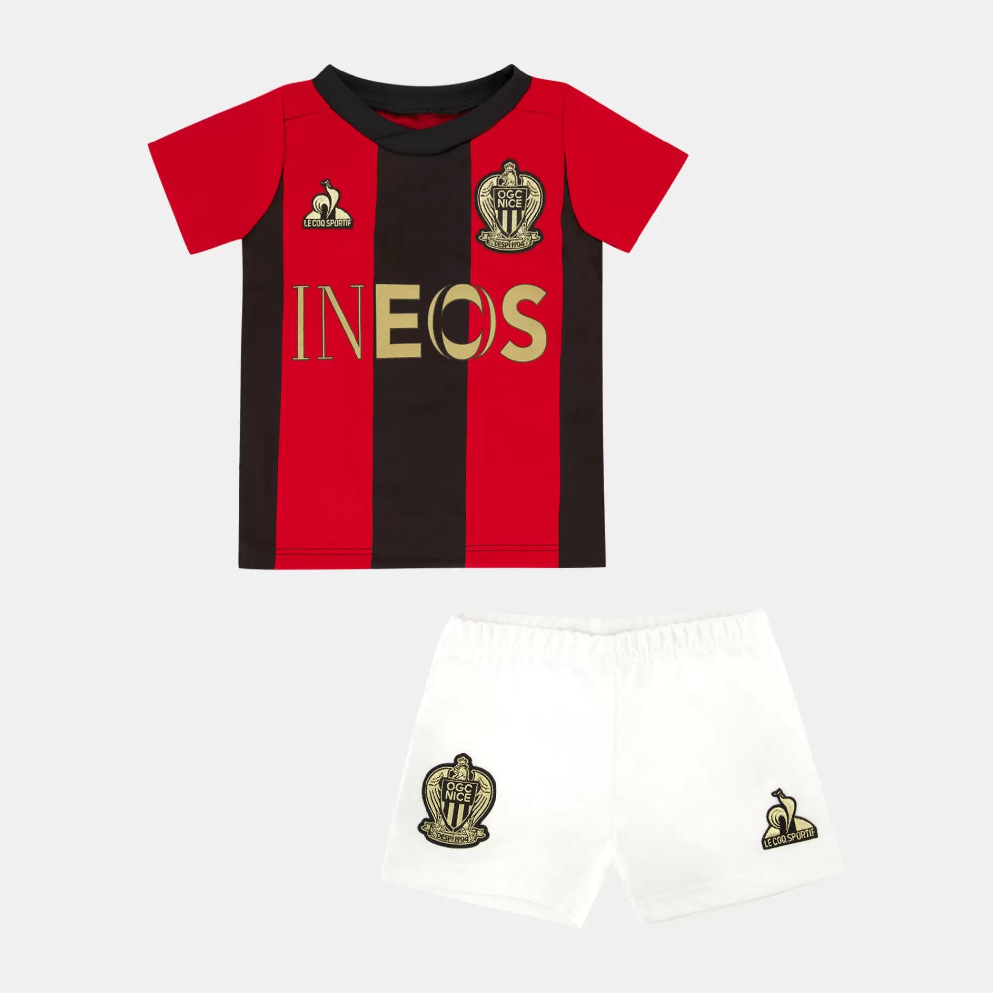 Enfant Le Coq Sportif Football | Football>OGC Nice - Tenue de matchEnsemble maillot et short bébé
